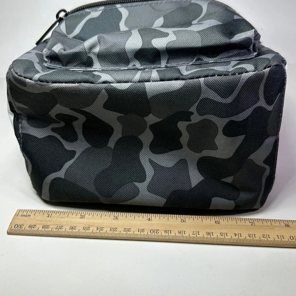 Adidas Camouflage Insulated Lunch Bag Grey Black White Logo 3-Stripes Camo